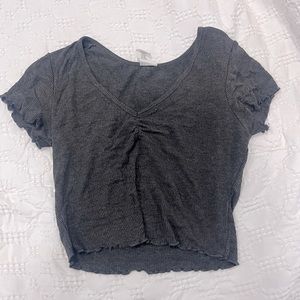 grey womens crop top